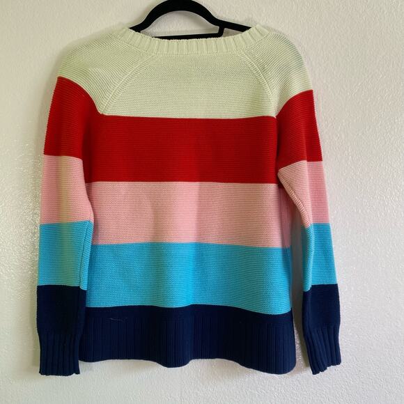 St. John's Bay Crew Neck Long Sleeve Striped Pullover Sweater Womens Size S - Picture 7 of 8